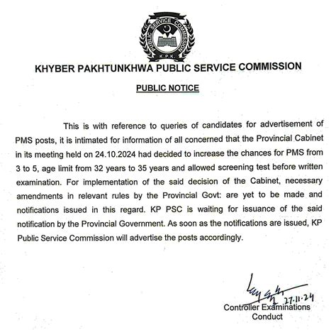 Khyber Pakhtunkhwa Public Service Commission.